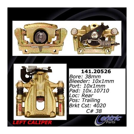 Centric Semi-Loaded Brake Caliper, Parts, 141.20526 141.20526
